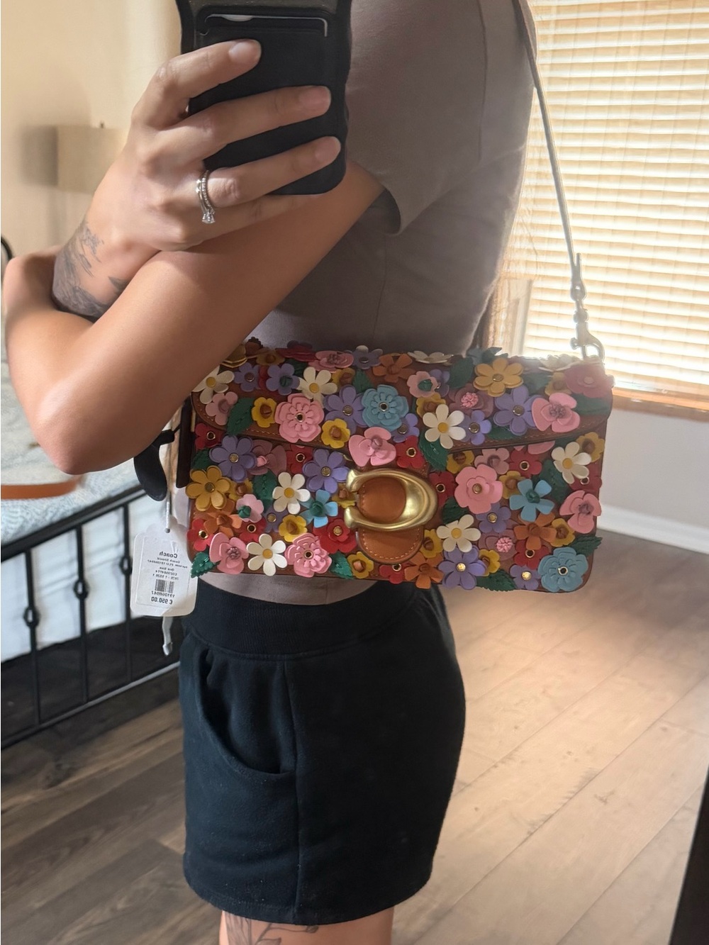 Coach Floral Appliqué Tabby 26 - Picture 8 of 9